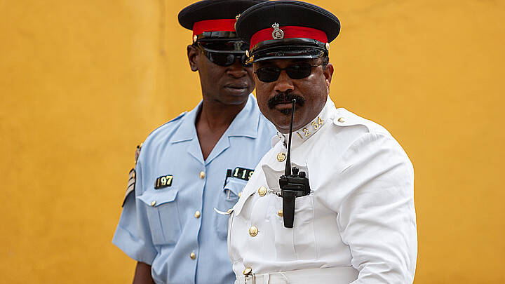 Portrait of Bahamian police officers