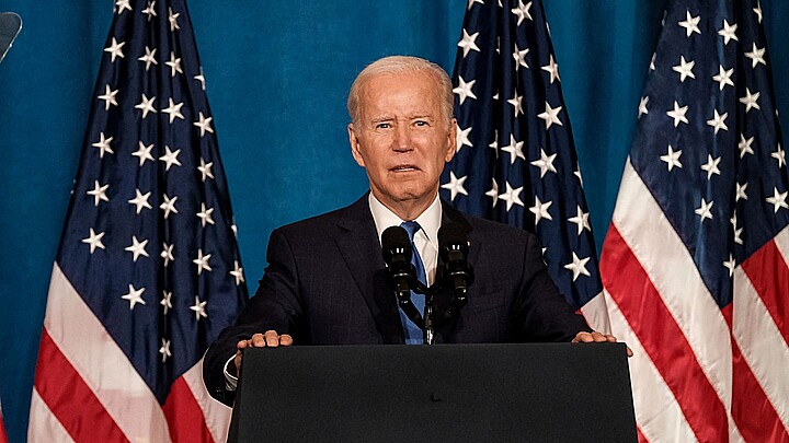 U.S. President Joe Biden delivers remarks on preserving and protecting Democracy at Union Station on November 2, 2022 in Washington, DC.