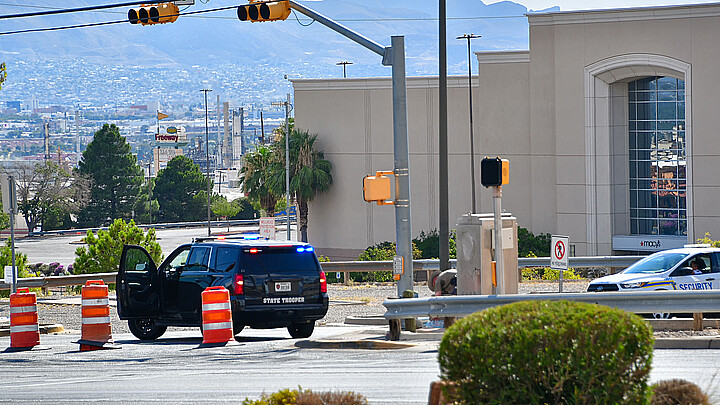 Circa August 2019 Mass shooting in El Paso, Texas near Cielo Vista Mall