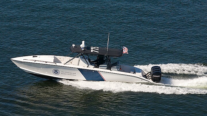 U.S. Custom Border Patrol Midnight Express patrol ship