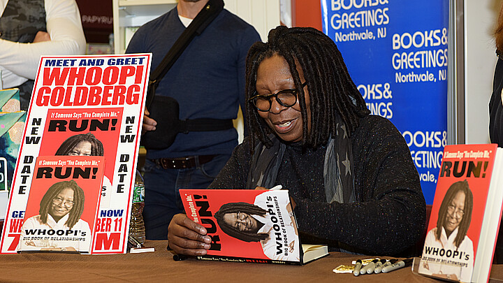 Whoopi Goldberg appears at a book signing on Nov. 11, 2015 at Books and Greetings in Northvale, N.J.