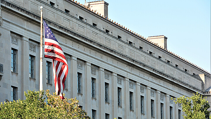 Edificio del Departamento de Justicia situado en Washington D.C.