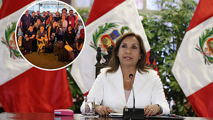 Presidenta de Perú, Dina Boluarte y la Misión de Solidaridad Internacional y DDHH