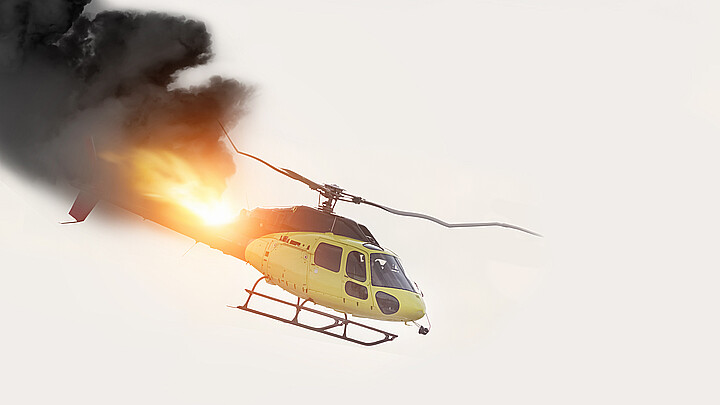 Helicopter crashing 