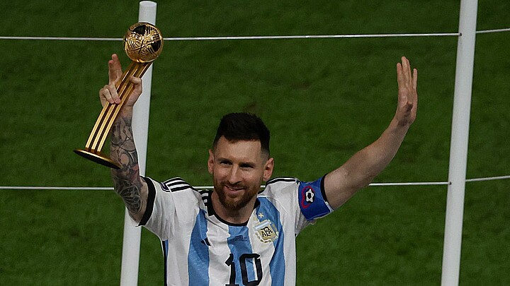Lionel Messi tras ganar la final del Mundial de Fútbol Qatar 2022 entre Argentina y Francia
