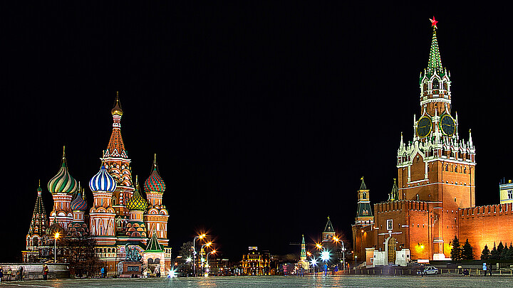 Moscow's Red Square at night
