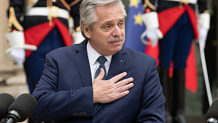 El presidente argentino, Alberto Fernández