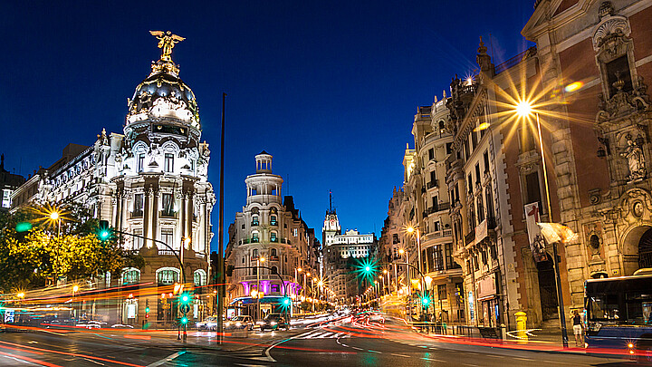 La Gran Vía de Madrid se paralizó esta semana 