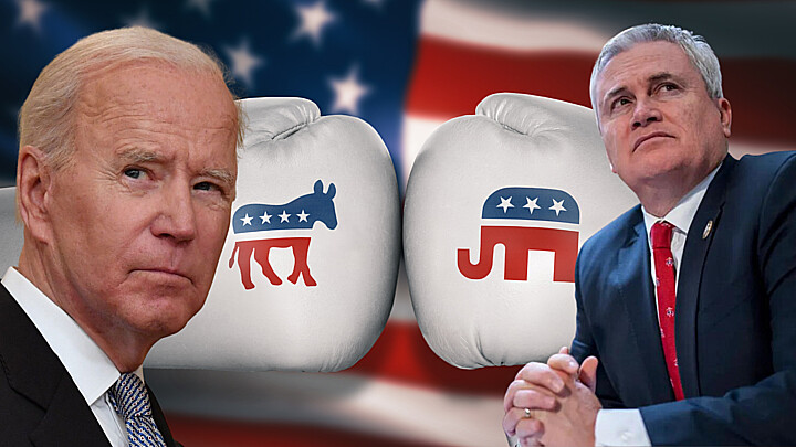 (Left) President Joe Biden, (Right) House Oversight and Accountability Committee Chairman James Comer, R-Ky