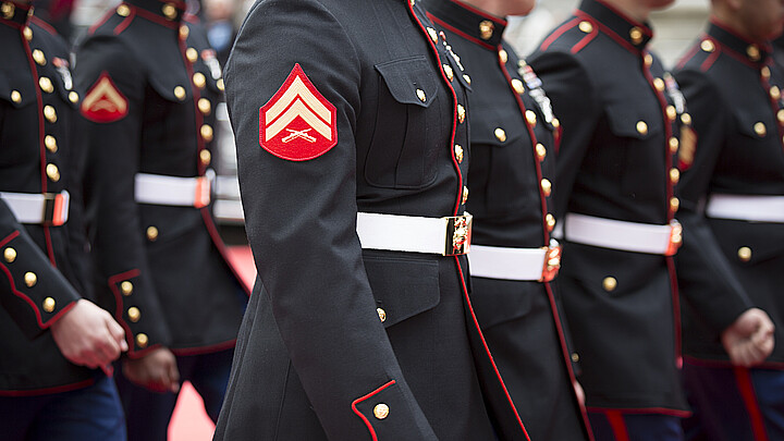 Líneas de personal del Cuerpo de Marines de EE.UU.