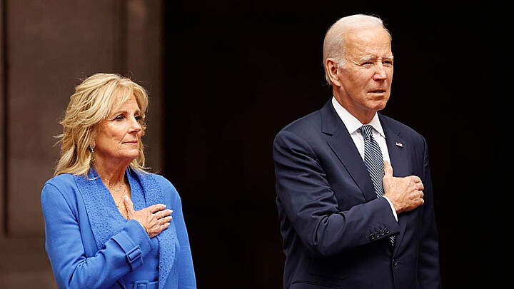 El presidente de EEUU, Joe Biden, y la primera dama estadounidense, Jill Biden