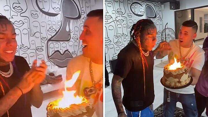 Tekashi 6ix9ine celebró su cumpleaños 27 junto al cubano Lenier Mesa