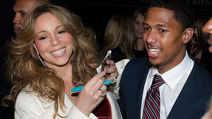 Nick Cannon con Mariah Carey en 2009. Ambos comparten dos hijos, Moroccan y Monroe