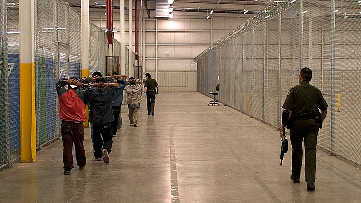 Migrants in CBP custody at U.S. border detention facility 