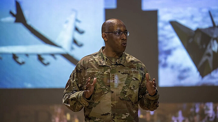 Air Force Chief of Staff Gen. Charles Q. Brown Jr. at MacDill Air Force Base in Florida