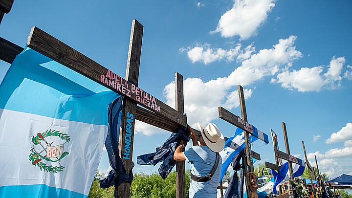 San Antonio memorial honoring migrants who died in tractor trailer in 2022