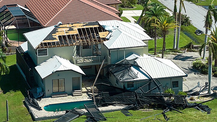 Casa en Florida destruida después del paso de Huracán Ian