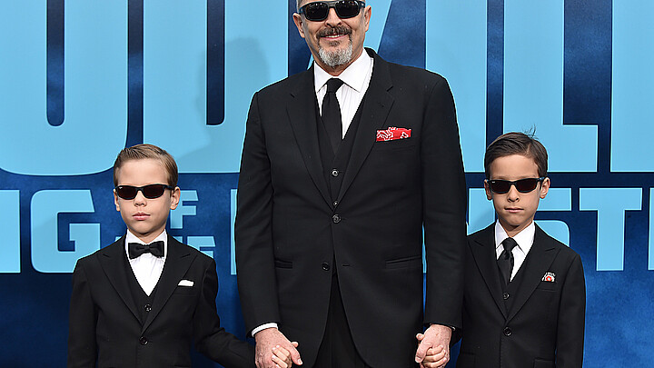 Miguel Bose and his two sons