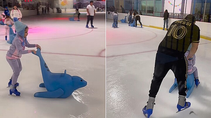 La artista llevó a su hija a patinar sobre hielo 