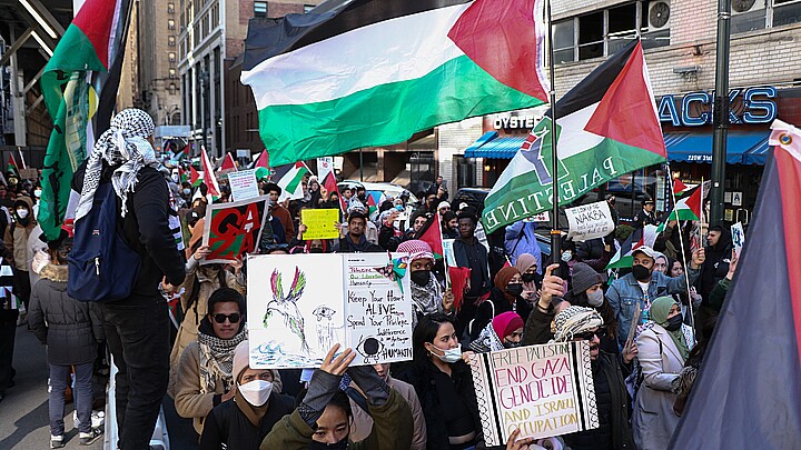 Supporters of Palestinian causes flood NYC streets on Nov. 23, 2023