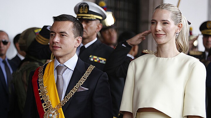 Ecuadorian President Daniel Noboa and his wife Lavinia Valbonesi