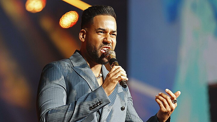 El cantante Romeo Santos durante un festival en Bogotá (Colombia). 