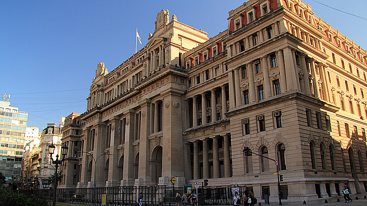 Located in Buenos Aires, the imposing Palace of Justice symbolizes the rule of law