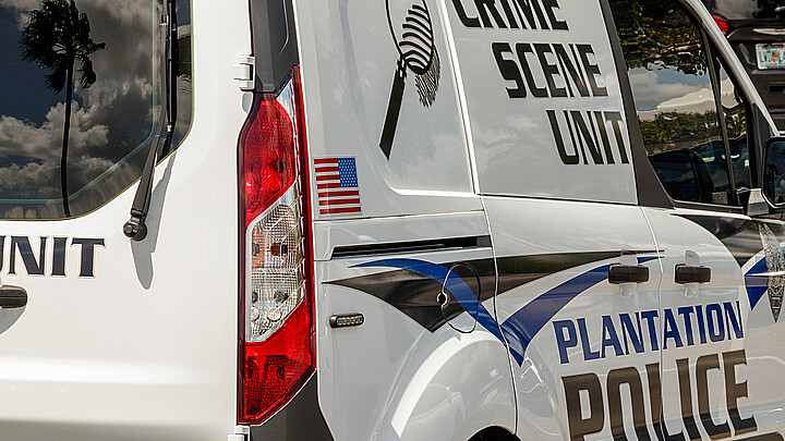 Plantation Police Dept. Crime Scene Unit vehicle