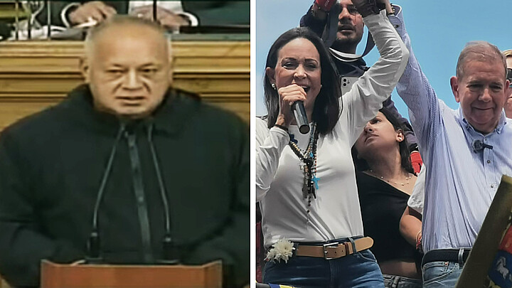 El chavista amenazó a los líderes de la oposición en medio del parlamento venezolano 