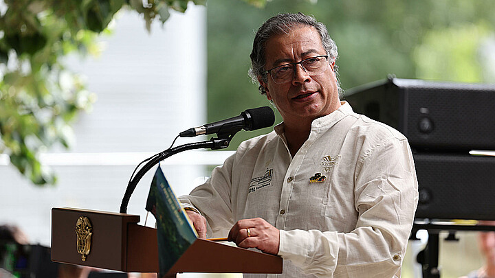 Fotografía de archivo del presidente colombiano, Gustavo Petro