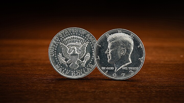 Medio dólar estadounidense, moneda de 50 centavos, John F. Kennedy, 1973