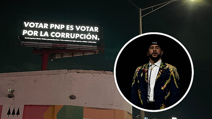 El artista pagó las vallas publicitarias contra el actual partido gobernante en PR