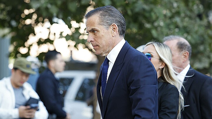 Hunter Biden llega al Palacio de Justicia en Los Ángeles, California, EE.UU., el 5 de septiembre de 2024. 