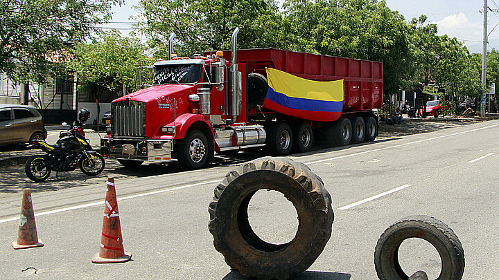 Paro camionero en Colombia