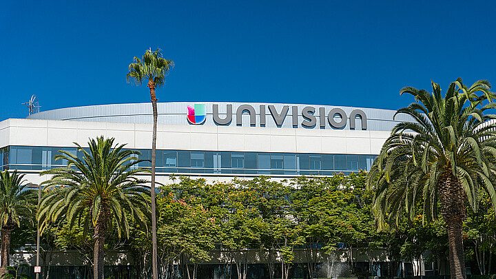 Univision Los Angeles broadcast facilities and logo