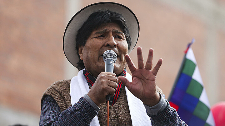 Fotografía de archivo del expresidente de Bolivia y líder del oficialismo, Evo Morales. 