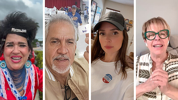 Decenas de artistas cubanos participaron este martes de las elecciones de EE.UU.