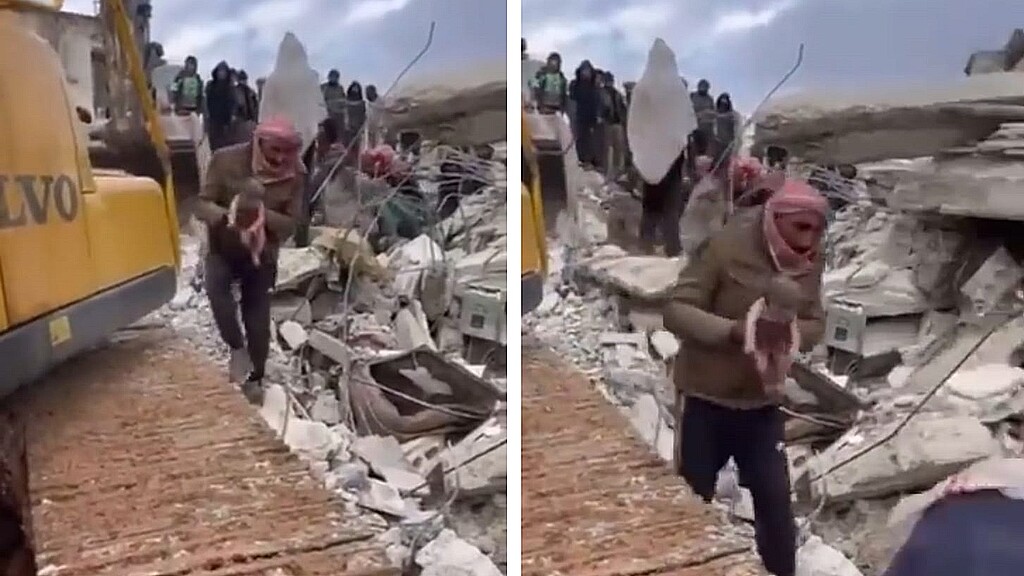 La niña sobrevivió en medio de los escombros de Siria 