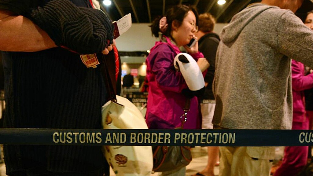 Ciudadanos chinos en la frontera de EEUU