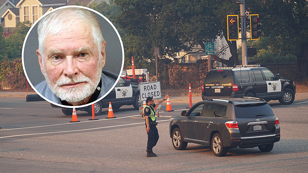 George Alan Kelly, de 73 años, y la Policía del Condado de Santa Cruz