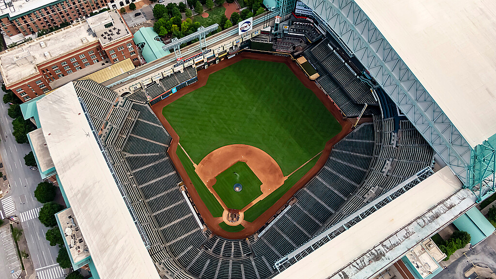 Home stadium of the Houston Astros of Major League Baseball (MLB)