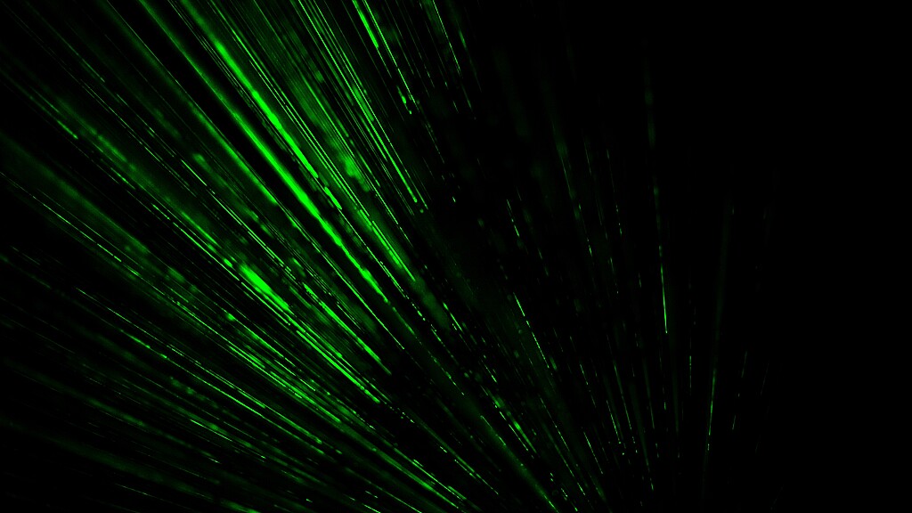 Green lasers in the sky
