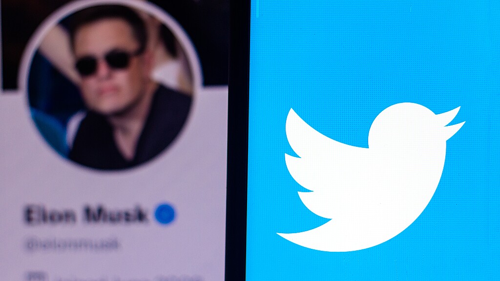 Collage of Twitter and Elon Musk