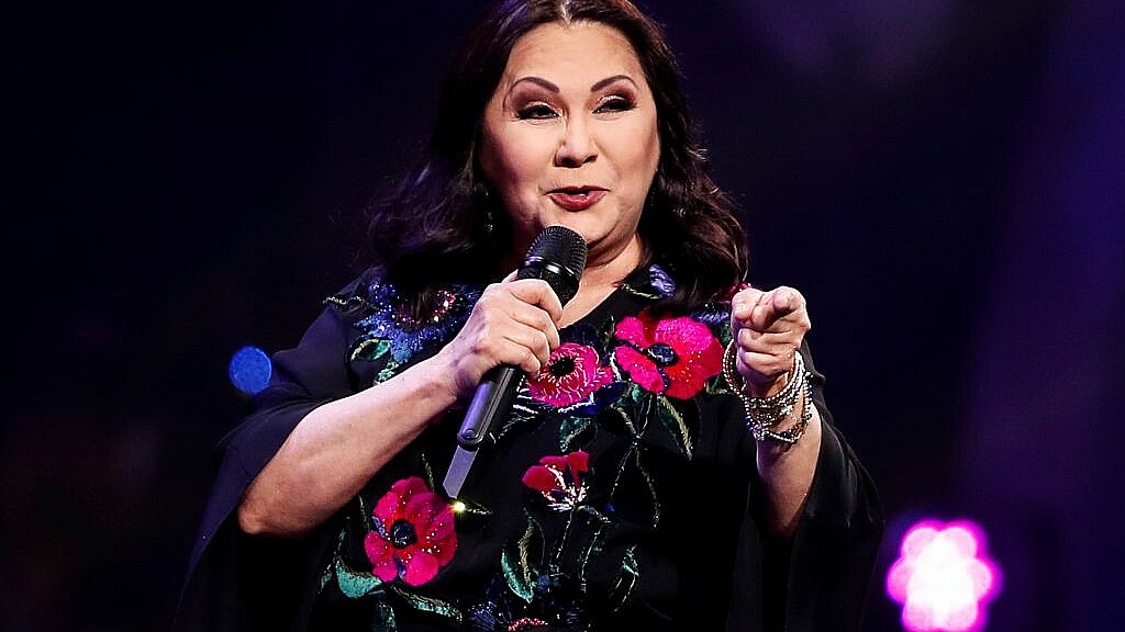 Ana Gabriel durante una presentación en Chile. 2020