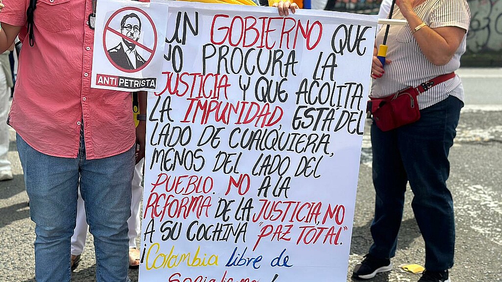 Marchas antigubernamentales el 15 de febrero 2023 en Pereira (Colombia)
