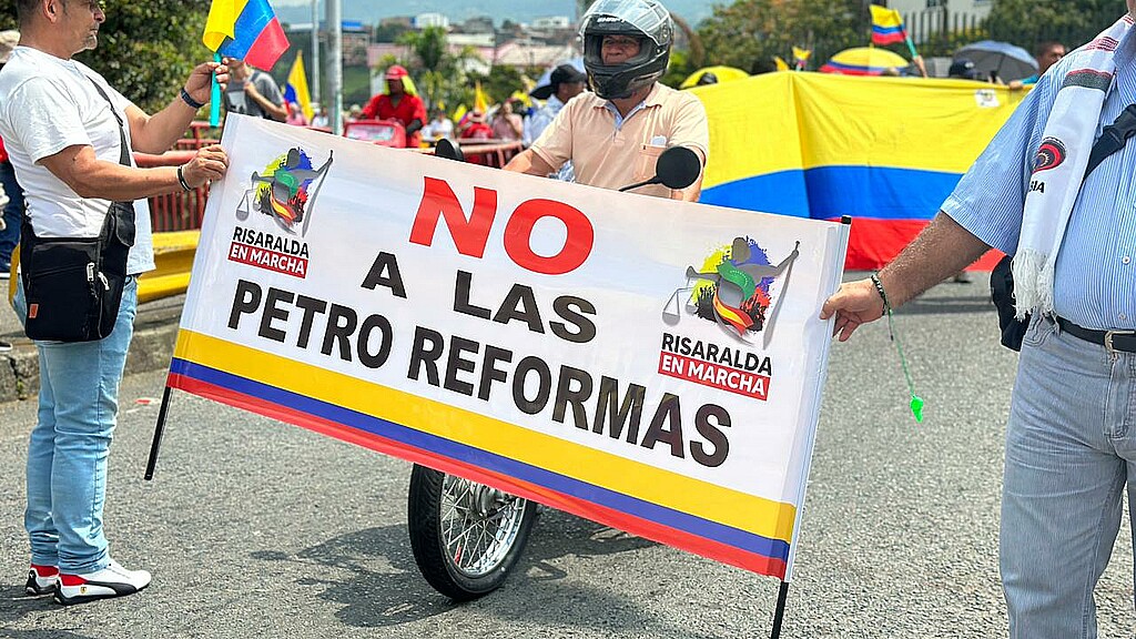 Marchas antigubernamentales el 15 de febrero 2023 en Pereira (Colombia)