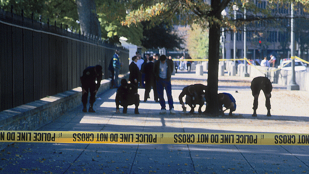 Crime scene in Washington, D.C. 