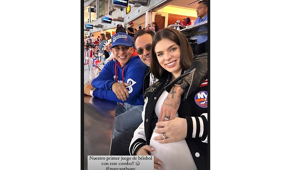 Nadia y su esposo compartieron la emoción del partido de béisbol en Miami