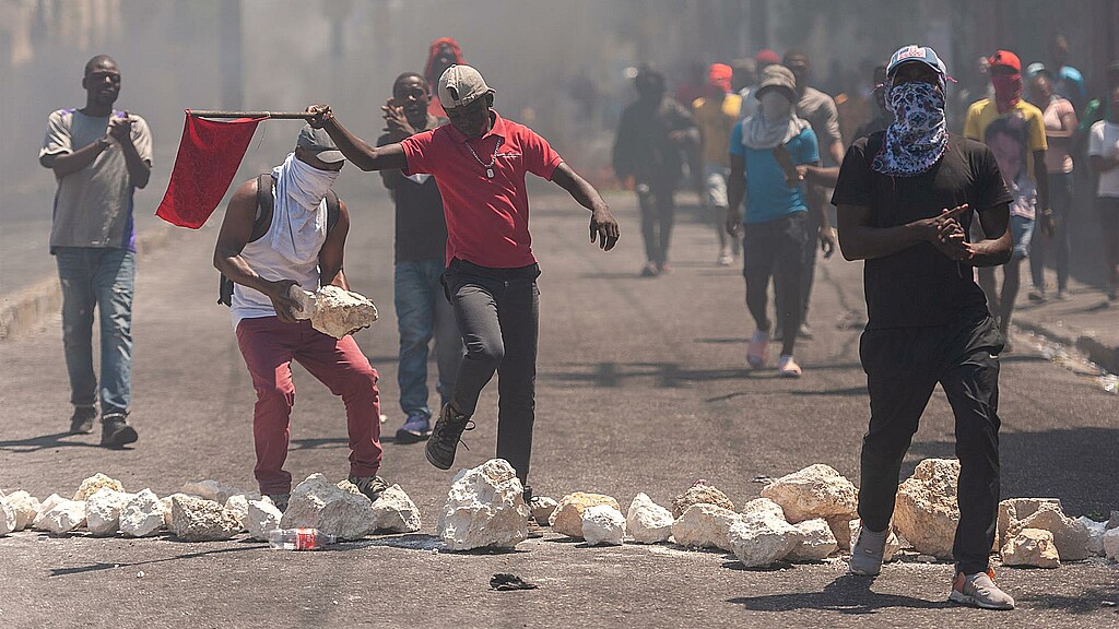 Protestas en Puerto Príncipe (Haití).