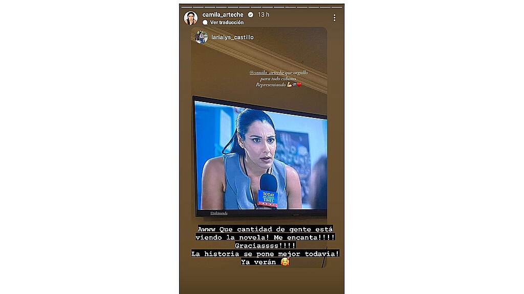 La cubana recibió elogios por su papel en la telenovela de Telemundo